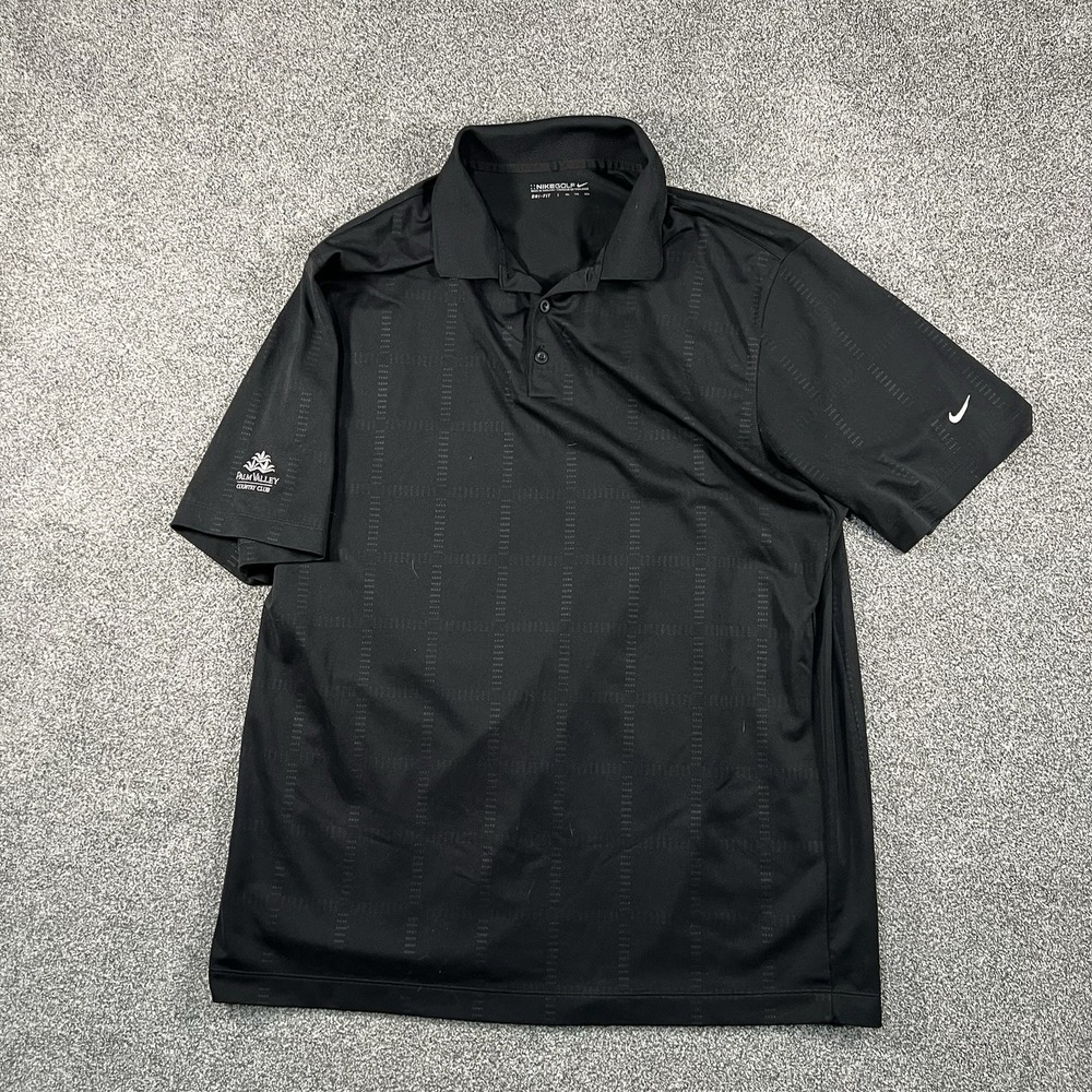 Nike Golf Mens XXL Black Dri-FIT Polo Palm Valley Country Club Performance
